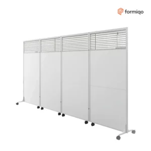 พาทิชั่น ฉากกั้นห้องเคลื่อนย้ายได้ แบบล่างทึบ-บนกระจก สูง 180 CM รุ่น PT - 03
