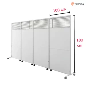 พาทิชั่น ฉากกั้นห้องเคลื่อนย้ายได้ แบบล่างทึบ-บนกระจก สูง 180 CM รุ่น PT - 03